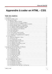 Apprendre &agrave; coder en HTML et CSS - Cours de lyc&eacute;e