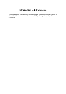Introduction to E-Commerce