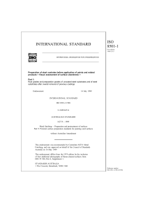 ISO 8501-1: Steel Surface Preparation Standard