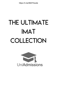 Ultimate IMAT Collection Study Guide