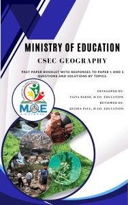 CSEC Geography Past Papers 2011-2025 with Answers by Topic