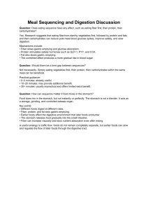 Meal Sequencing and Digestion: Effects on Blood Glucose and Satiety