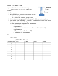 Chemistry Lab: Behavior of Gases (Boyle's Law Experiment)