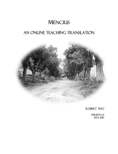 Mencius: Online Teaching Translation by Robert Eno