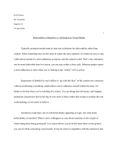Realism vs. Stylization in Visual Media Essay
