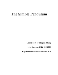 Simple Pendulum Lab Report: Physics Experiment on Period Factors