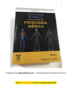 Resumo de Fisiologia M&eacute;dica Guyton & Hall