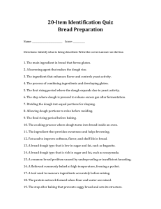 20-Item Bread Preparation Identification Quiz