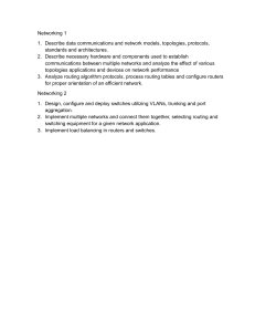 Networking 1 & 2 Course Outline: Data Communications, Routing, VLANs