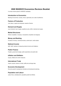 2026 WASSCE Economics Revision Booklet
