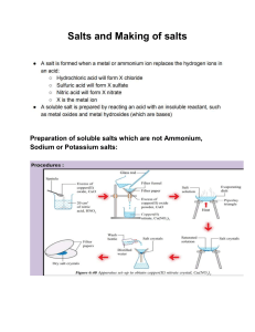 GCSE Chemistry: Making Salts