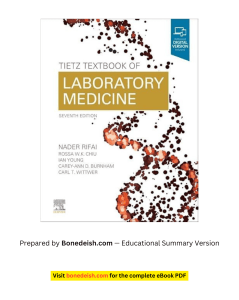 Tietz Textbook of Laboratory Medicine 7th Ed Summary
