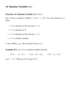 Variables Aleatorias y Funciones de Variable Aleatoria