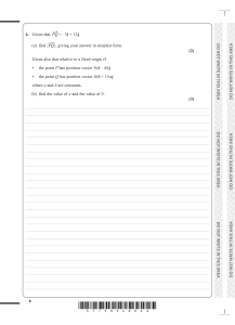 Math Exam: Vector Problems