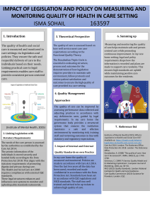 Impact of Legislation on Health Care Quality