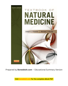 Textbook of Natural Medicine 4th Edition Summary