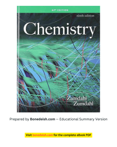 Chemistry (AP Edition) 9th Ed Summary