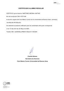 Certificado Alumno Regular UBA Ingenier&iacute;a en Petr&oacute;leo