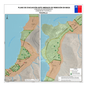 Plano de evacuaci&oacute;n Tocopilla: Zonas seguras y rutas