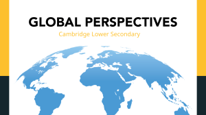 Global Perspectives Cambridge Lower Secondary Program Guide