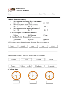 Grade 2 Math Worksheet: Time Units & Clocks