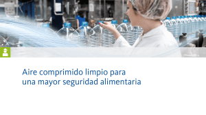Aire comprimido limpio para seguridad alimentaria