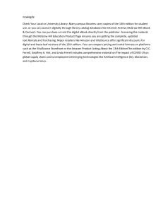 13th Edition Textbook: COVID-19, AI, Blockchain