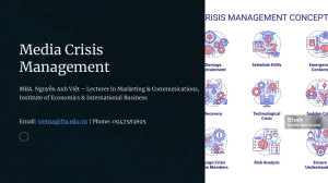 Media Crisis Management: Strategies & Principles