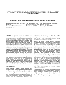 Variability of Modal Parameters on Alamosa Canyon Bridge