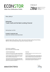 Trade Credit and the Bank Lending Channel: Working Paper