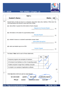 IGCSE ICT Test Series 1 Chapter 1-2 Test 1