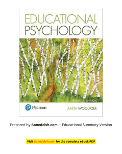 Educational Psychology 14th Edition Summary