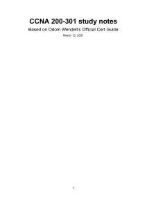 CCNA 200-301 Study Notes: Networking Concepts & Configurations