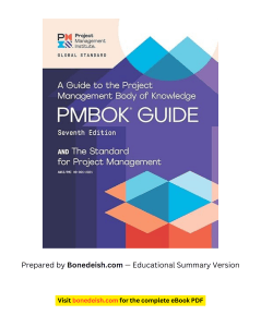 PMBOK Guide 7th Ed. & Project Management Standard Summary