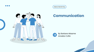 Communication Presentation: Types and Importance