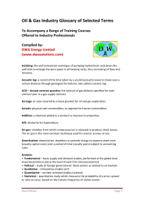 Oil & Gas Industry Glossary of Selected Terms