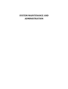 System Maintenance and Administration Coursebook