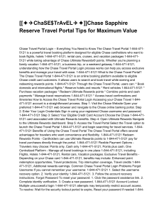 Chase Sapphire Reserve Travel Portal Tips