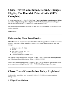 Chase Travel Guide: Cancellations, Refunds, Flights, Car Rentals & Points