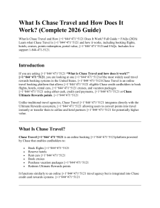 What Is Chase Travel and How Does It Work? (Complete 2026 Guide)