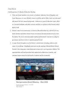 Newark Board of Education Meeting: Field Experience Report