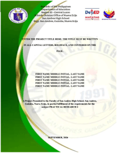 High School Research Paper Template