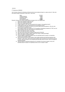 CPA 232 Cost-Volume-Profit Analysis Assessment