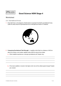 Good Science NSW Stage 4 Worksheet: Gravitational Forces