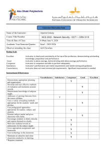 Classroom Observation Form - Network Security Course