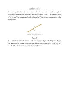 Physics Homework 1: Relativity Problems