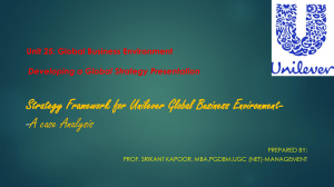 Unilever International Strategy