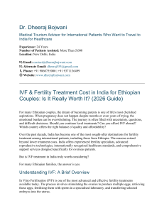 IVF Cost in India for Ethiopian Couples: 2026 Guide