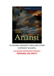 Anansi Play Script by Alistair Campbell