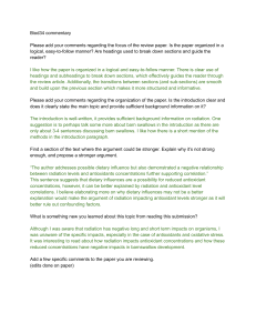 Biod34 Commentary on Radiation & Barn Swallow Study